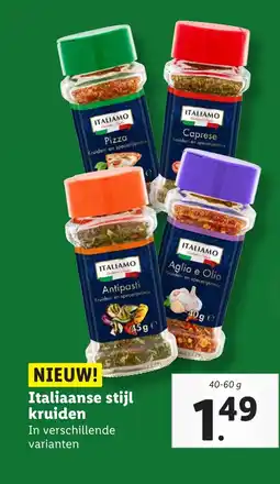 Lidl Italiaanse stijl kruiden aanbieding