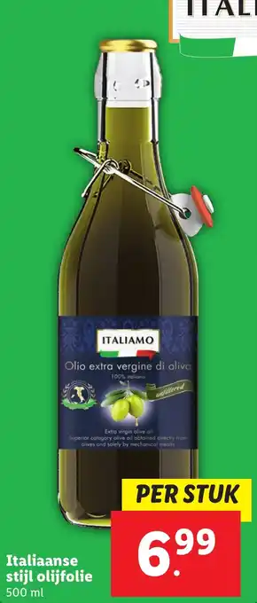 Lidl Italiaanse stijl olijfolie aanbieding