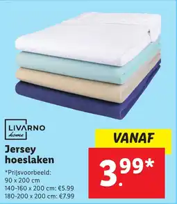 Lidl Livarno home jersey hoeslaken aanbieding