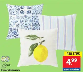 Lidl Livarno home decoratiekussen aanbieding
