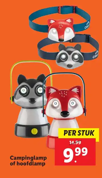 Lidl Campinglamp of hoofdlamp aanbieding