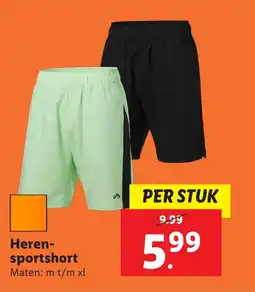 Lidl Heren sportshort aanbieding
