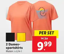 Lidl 2 Dames sportshirts aanbieding
