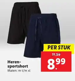 Lidl Heren sportshort aanbieding