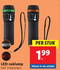 Lidl LED zaklamp aanbieding