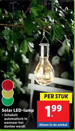 Lidl Solar LED lamp aanbieding