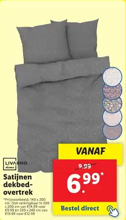 Lidl Livarno home satijnen dekbed overtrek aanbieding