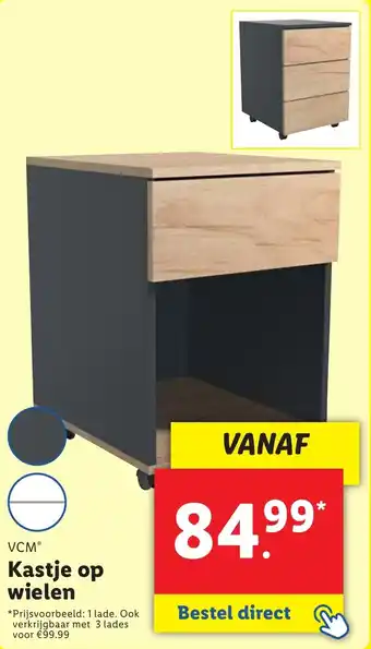 Lidl VCM Kastje op wielen aanbieding