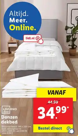 Lidl Livarno home donzen dekbed aanbieding