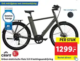 Lidl Crivit urban elektrische fiets 3.0 x kettingaandrijving aanbieding