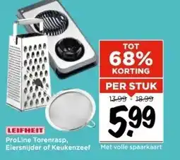 Vomar Voordeelmarkt LEIFHEIT ProLine Torenrasp, Eiersnijder of Keukenzeef aanbieding