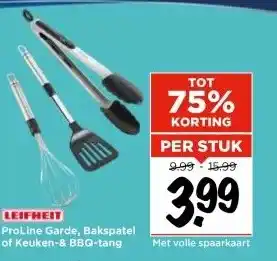 Vomar Voordeelmarkt LEIFHEIT ProLine Garde, Bakspatel of Keuken-& BBQ-tang aanbieding
