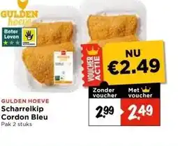 Vomar Voordeelmarkt GULDEN HOEVE Scharrelkip Cordon Bleu aanbieding