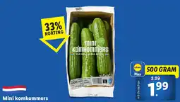 Lidl Mini komkommers aanbieding