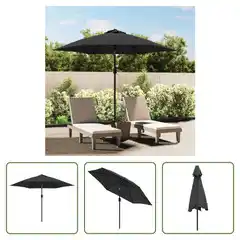 Praxis vidaXL Parasol - Antraciet - 300 x 222 cm (ø x H) - 38 mm paal aanbieding