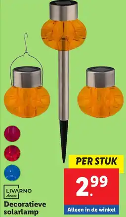 Lidl Livarno decoratieve solarlamp aanbieding