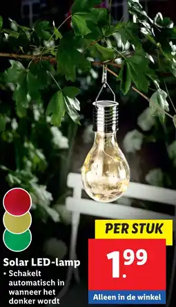 Lidl Solar LED-lamp aanbieding