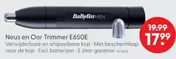 Marskramer BaBylissMEN Neus en Oor Trimmer E650E aanbieding