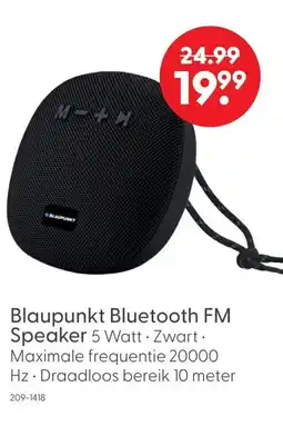 Marskramer Blaupunkt Bluetooth FM Speaker aanbieding