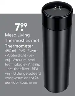 Marskramer Mesa Living Thermosfles met Thermometer aanbieding