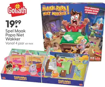 Marskramer Goliath spel maak papa niet wakker aanbieding