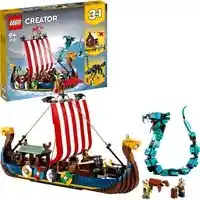 Bol.com LEGO Creator Vehicles Vikingschip en de Midgaardslang - 31132 aanbieding