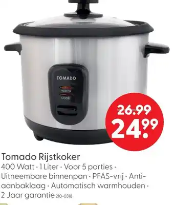 Marskramer Tomado Rijstkoker aanbieding