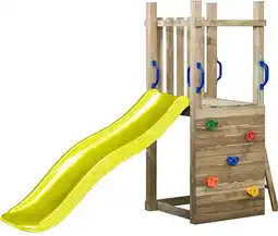 Praxis SwingKing speeltoestel met glijbaan Tour Irma geel 175cm aanbieding