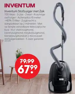 Marskramer Inventum stofzuiger met zak aanbieding