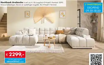 Woonsquare Hoekbank Avalanche aanbieding