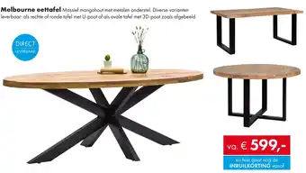 Woonsquare Melbourne eettafel aanbieding