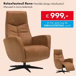 Woonsquare Relaxfauteuil Reno aanbieding