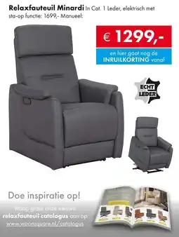 Woonsquare Relaxfauteuil Minardi aanbieding