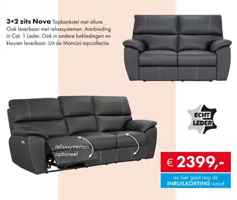 Woonsquare 3+2 zits Nova Topbankstel aanbieding