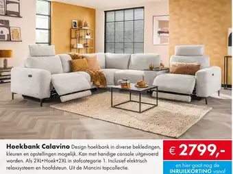Woonsquare Hoekbank Calavino aanbieding