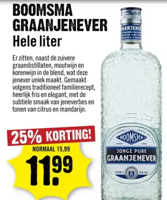 Dirck 3 Boomsma graanjenever aanbieding