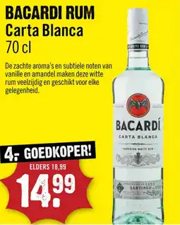 Dirck 3 Bacardi rum carta blanca aanbieding