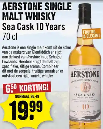 Dirck 3 Aerstone single malt whisky Sea Cask 10 Years aanbieding