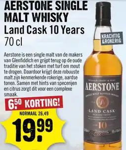Dirck 3 Aerstone single malt whisky Land Cask 10 Years aanbieding