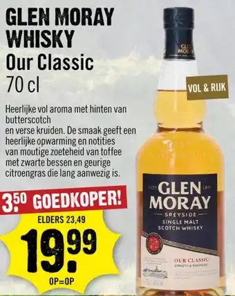 Dirck 3 Glen Moray whisky Our Classic aanbieding