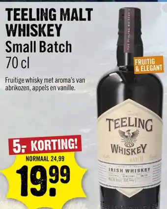 Dirck 3 Teeling malt whiskey small batch aanbieding