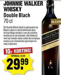 Dirck 3 Johnnie walker whisky Double Black aanbieding
