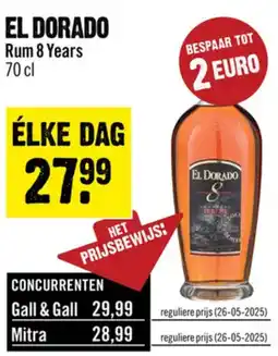 Dirck 3 El Dorado rum 8 years aanbieding