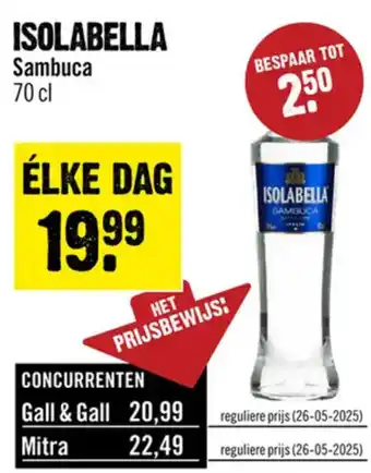 Dirck 3 Isolabella Sambuca aanbieding