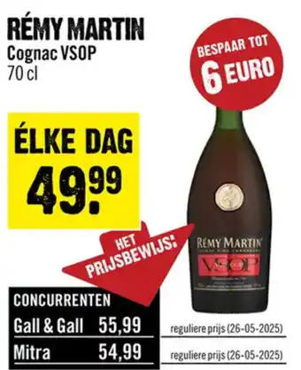 Dirck 3 Rémy Martin cognac VSOP aanbieding
