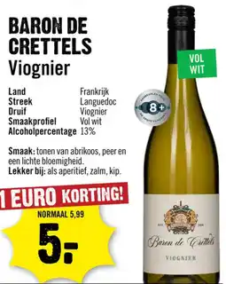 Dirck 3 Baron de Crettels viognier aanbieding
