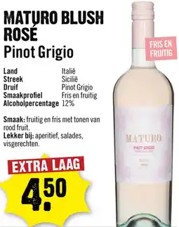 Dirck 3 Maturo blush rosé Pinot Grigio aanbieding