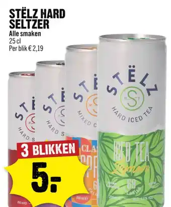 Dirck 3 Stëlz hard seltzer alle smaken aanbieding