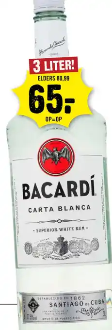 Dirck 3 Bacardí Carta Blanca aanbieding