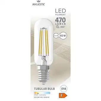 Albert Heijn Majestic Led fil buis E14 40W aanbieding